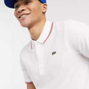 ● Lacoste | Tipped Polo in White